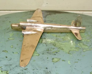 1940s Copper Vickers Wellington WW2 Bomber With A Wingspan Of 36 cm