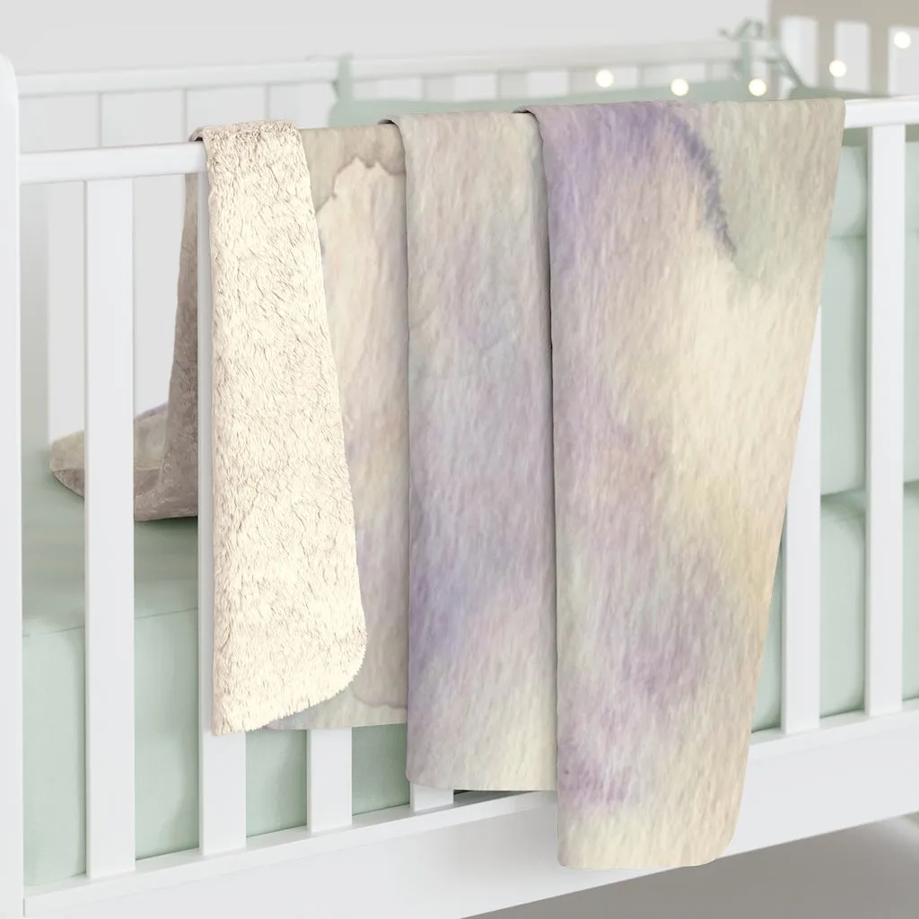 Abstract Comfy Blanket | Lavander Purple Beige
