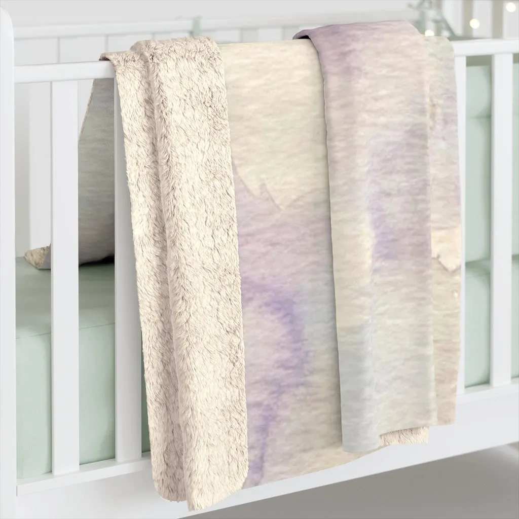 Abstract Comfy Blanket | Lavander Purple Beige