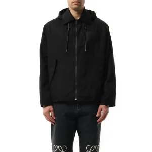 Anagram Patch Hooded Jacket in Black