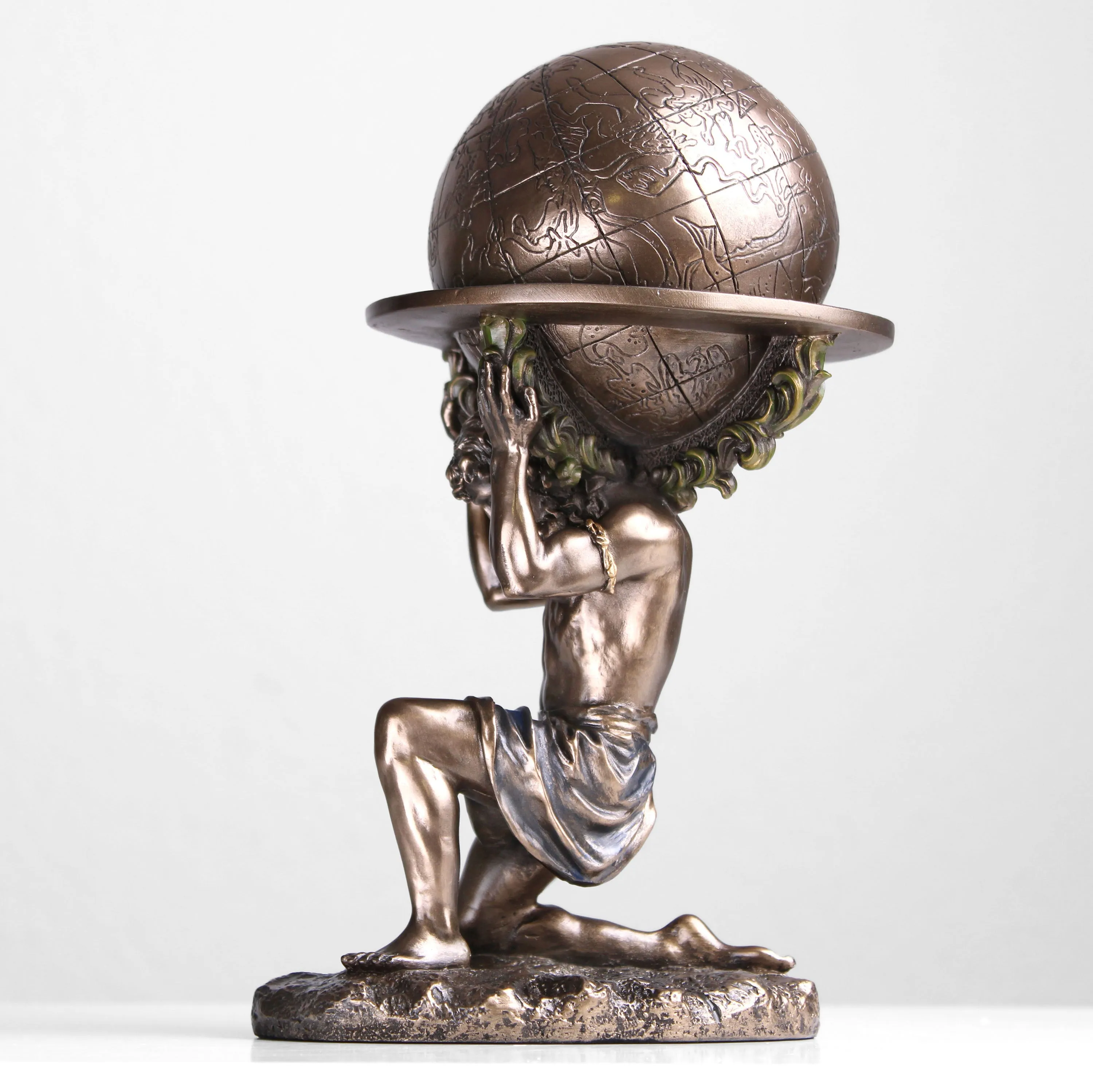 Atlas Statue (Cold Cast Bronze Sculpture)