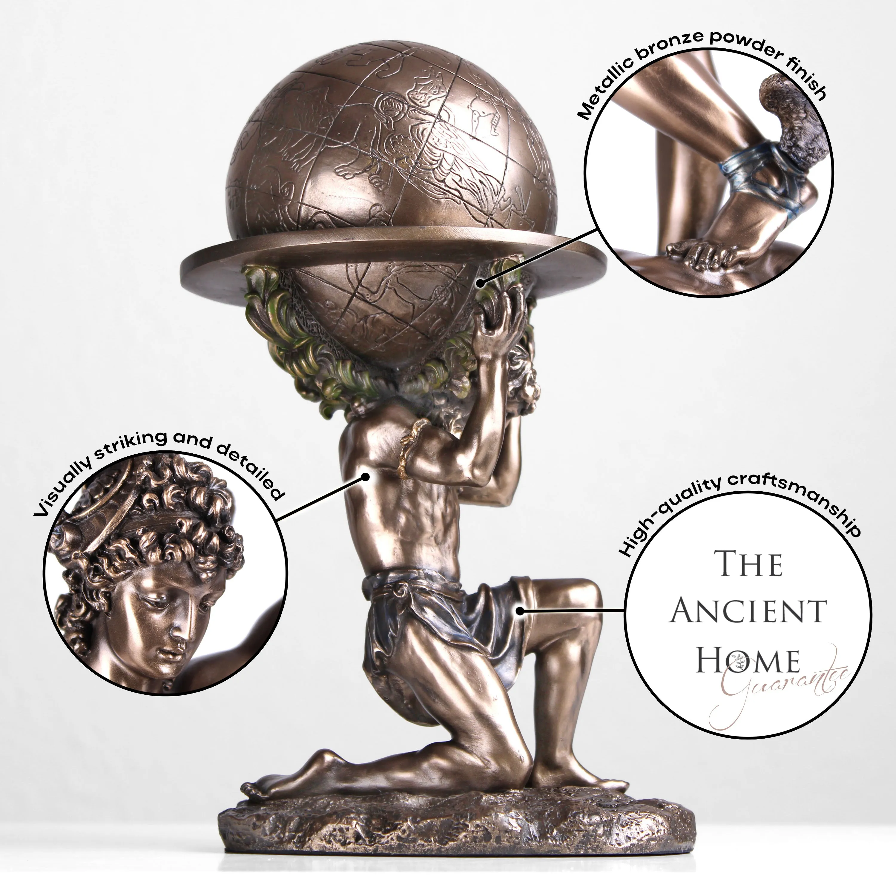 Atlas Statue (Cold Cast Bronze Sculpture)