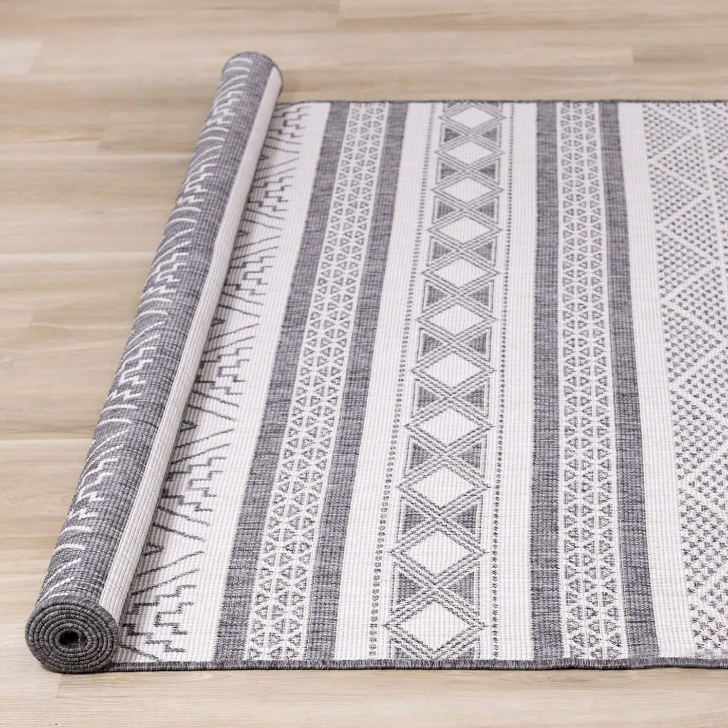 Bristol Grey Reversible Indoor / Outdoor Rug