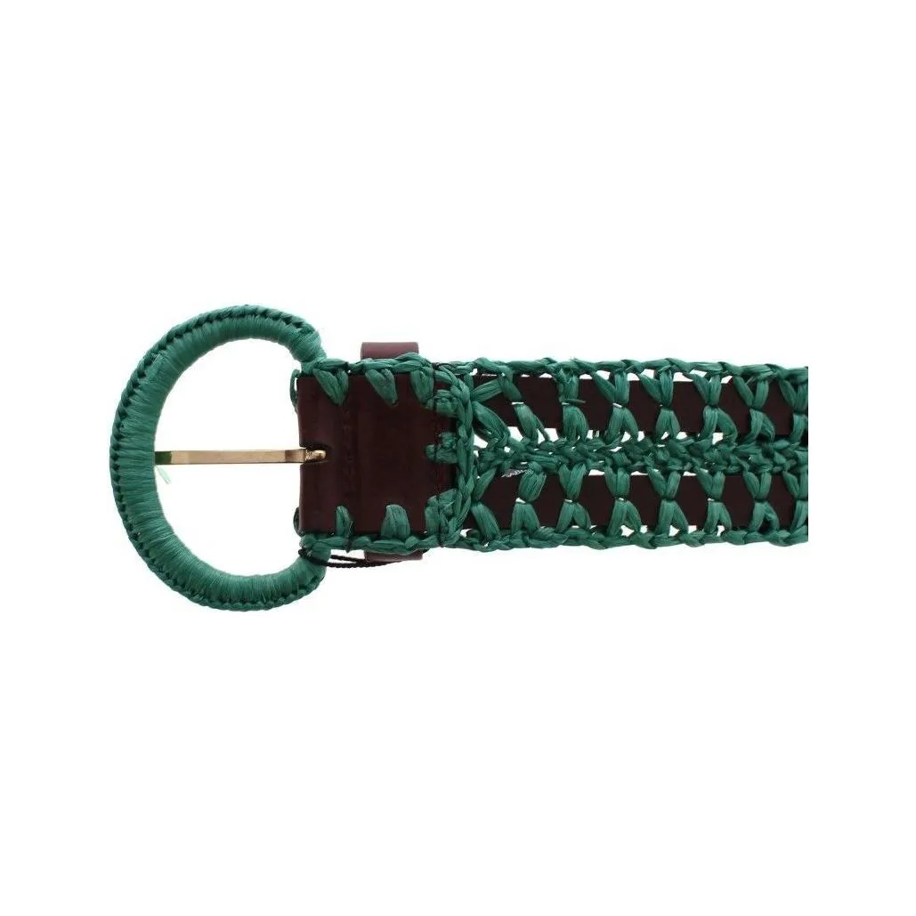 Dolce & Gabbana Enchanting Corset-Style Woven Raffia Belt