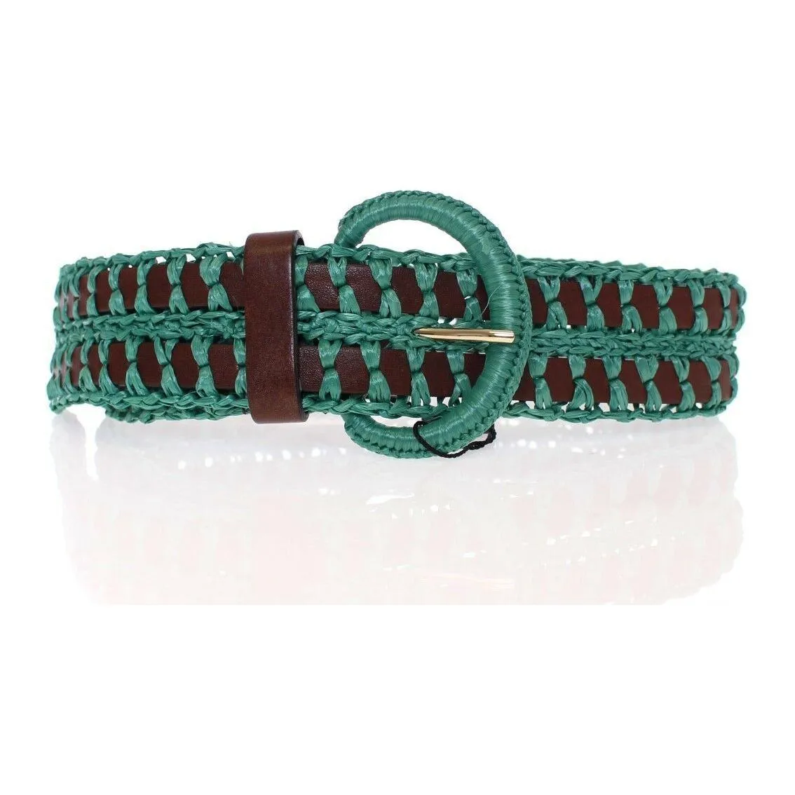 Dolce & Gabbana Enchanting Corset-Style Woven Raffia Belt