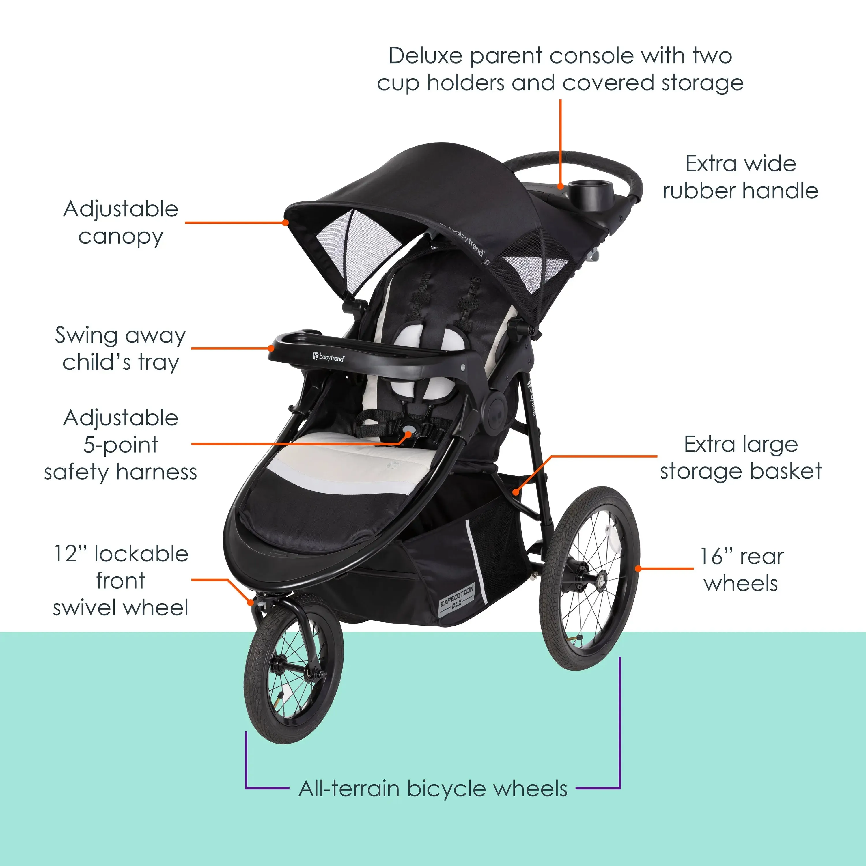 Expedition® DLX Jogger Travel System with EZ-Lift™ PLUS Infant Car Seat - Madrid Tan (Target Exclusive)