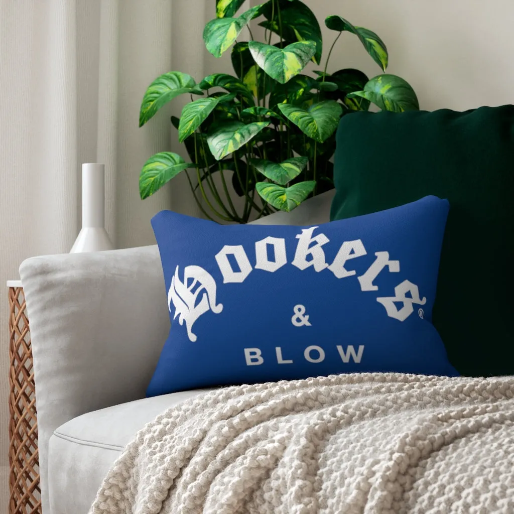 Hookers & Blow Blue Spun Polyester Lumbar Pillow