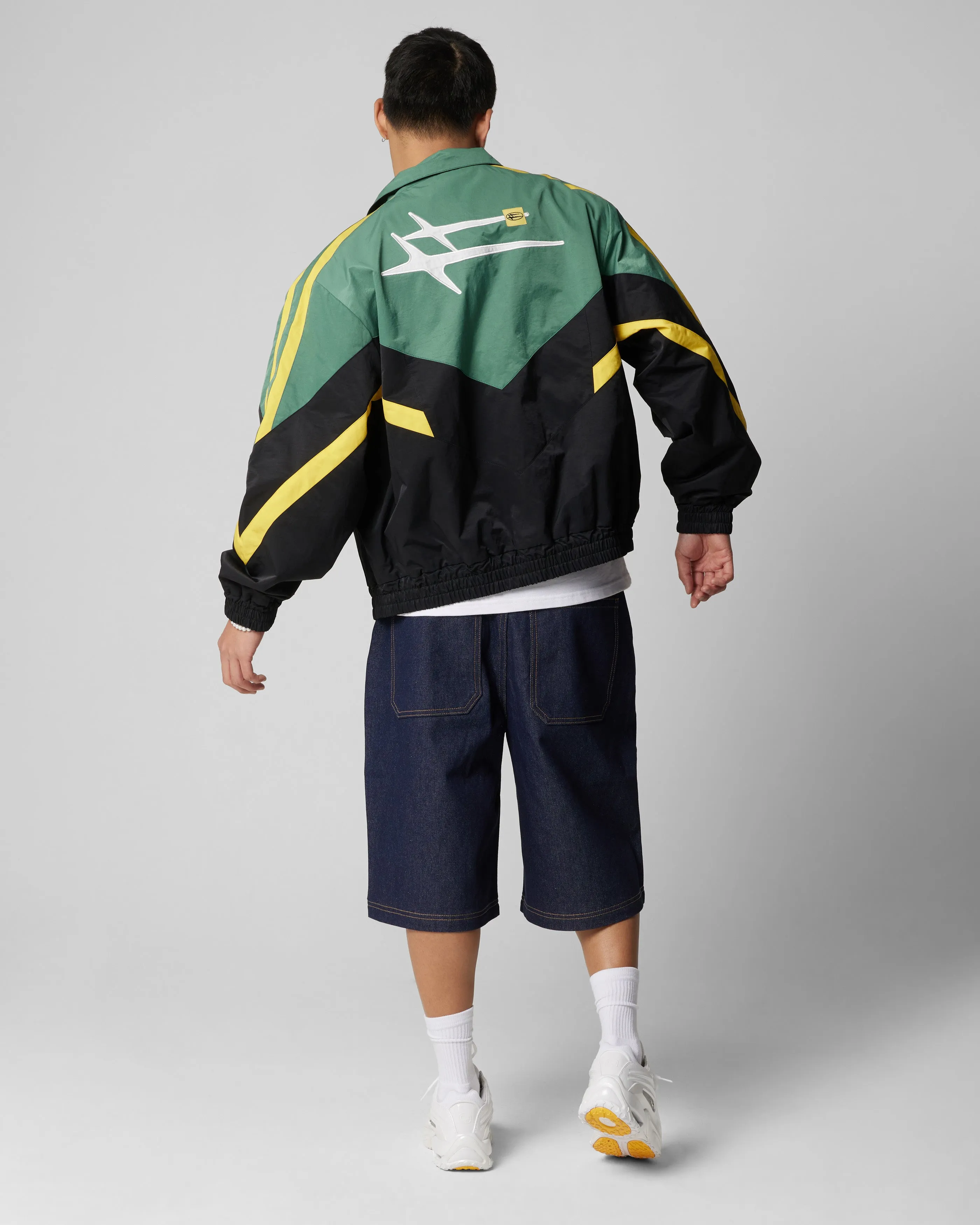 HYBRID TRACK JACKET - Green/Yellow