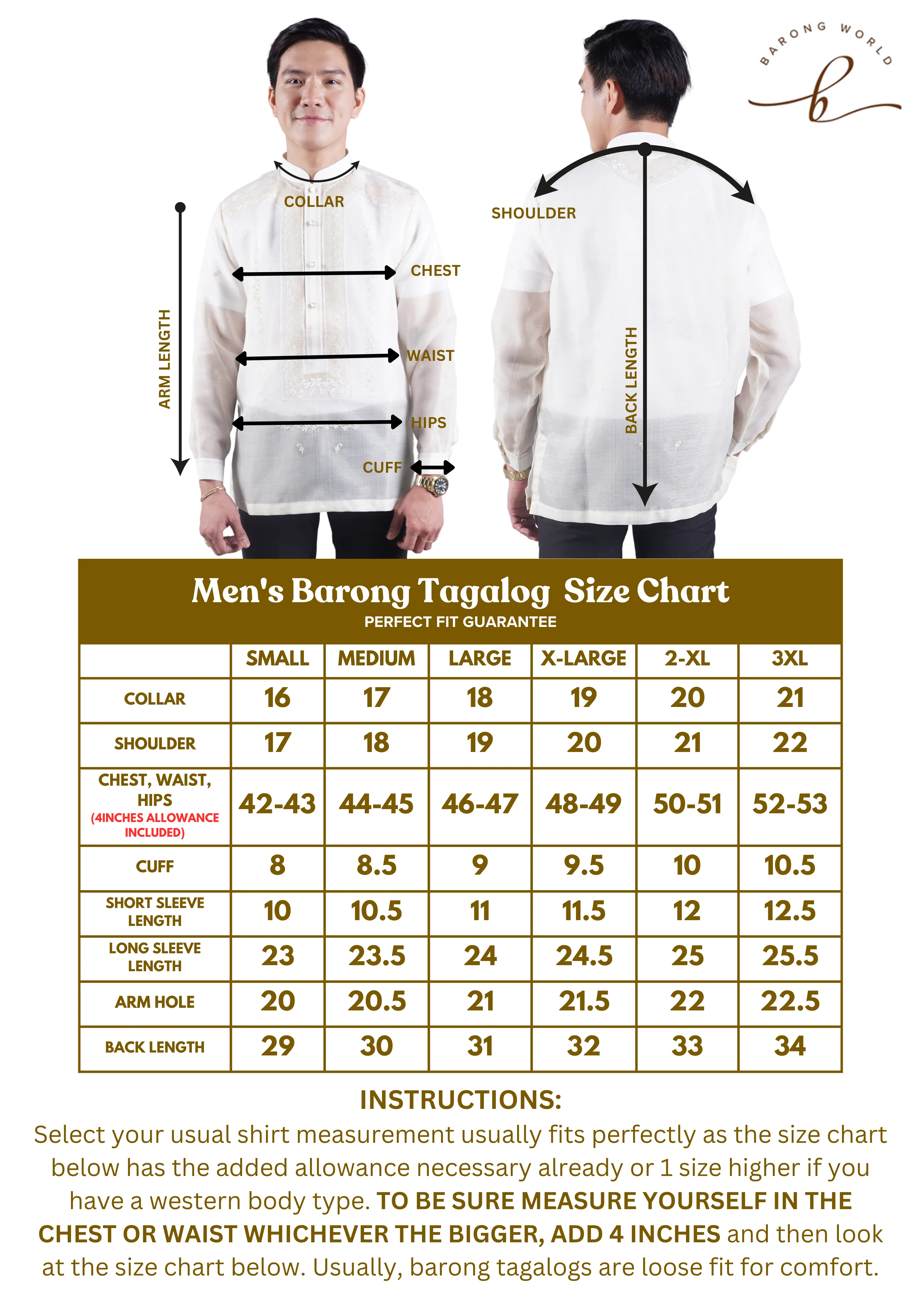 Jusi Elegant Classic Barong Tagalog Full Open- June JS61
