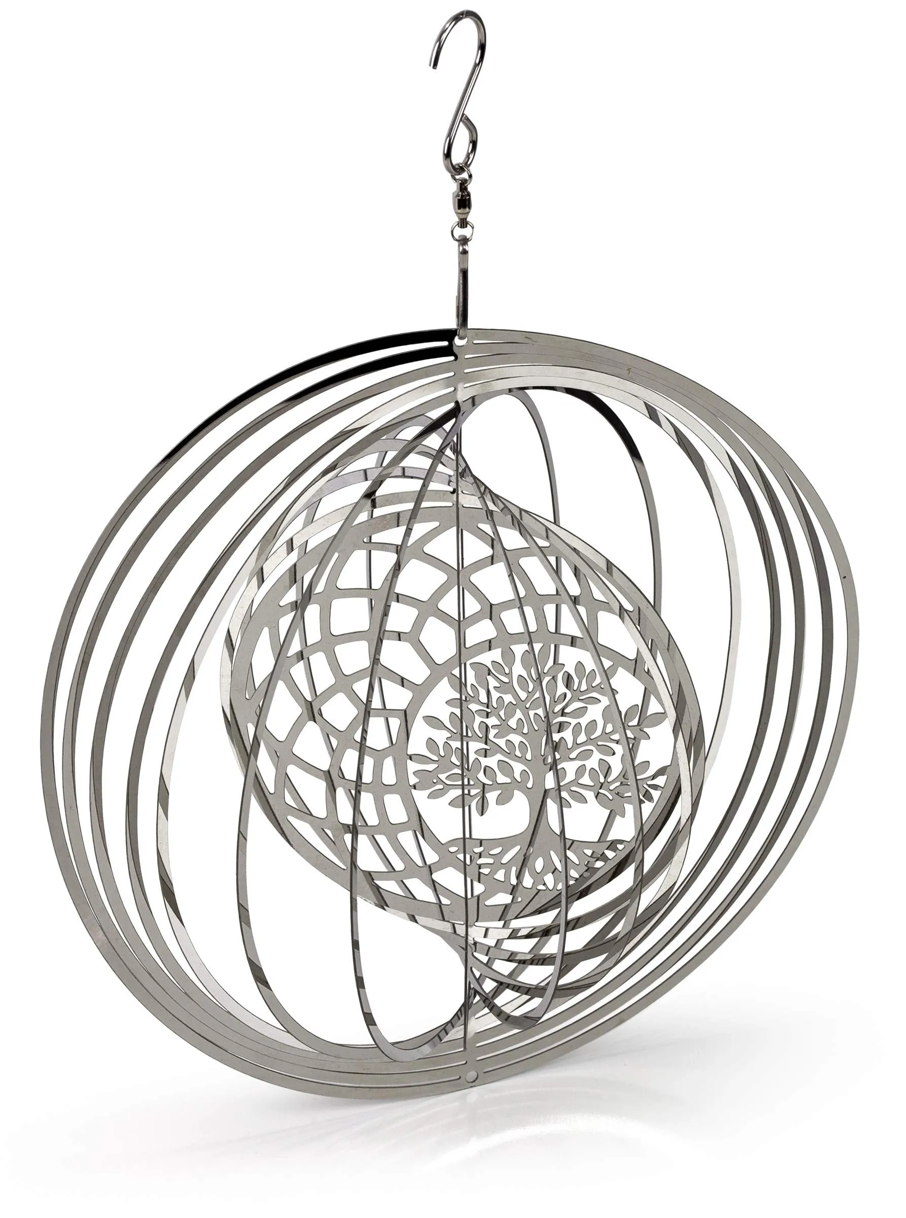 Kinetic 3D Metal Outdoor Garden Decor Wind Spinner (Tree of Life Dreamcatcher