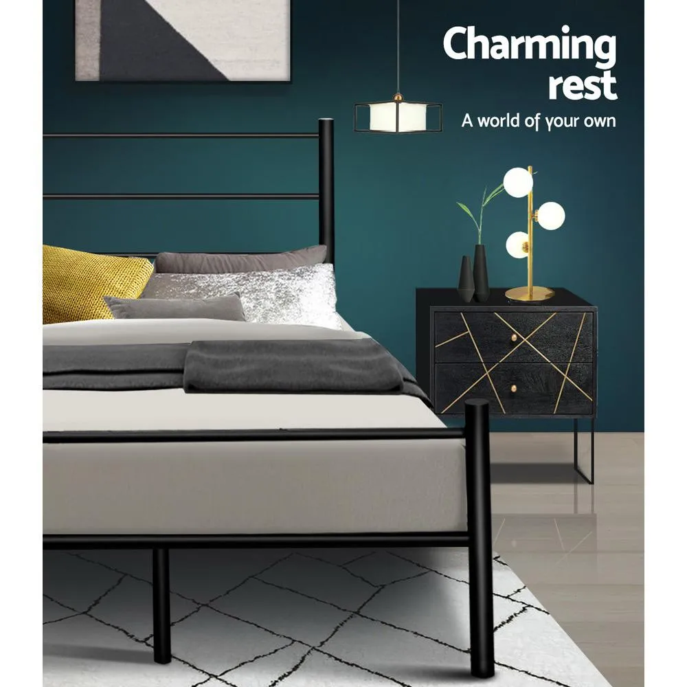 King Size | Metal Queen Bed Frame (Black)