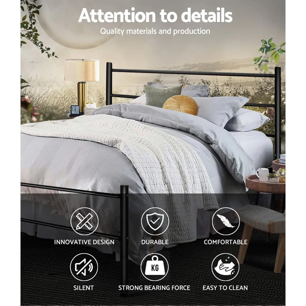 King Size | Metal Queen Bed Frame (Black)