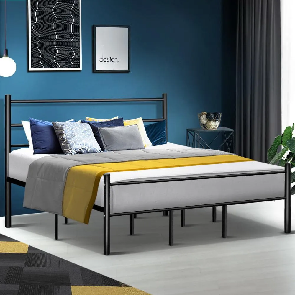 King Size | Metal Queen Bed Frame (Black)