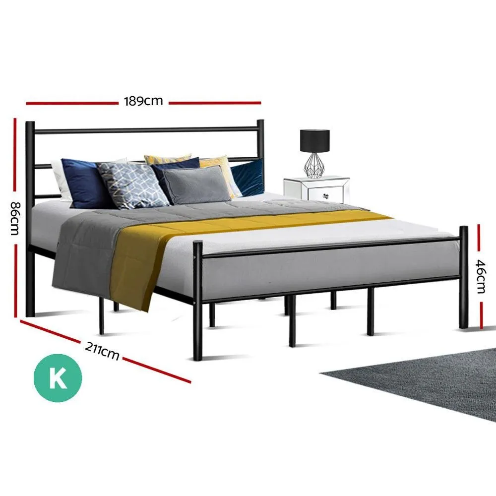 King Size | Metal Queen Bed Frame (Black)