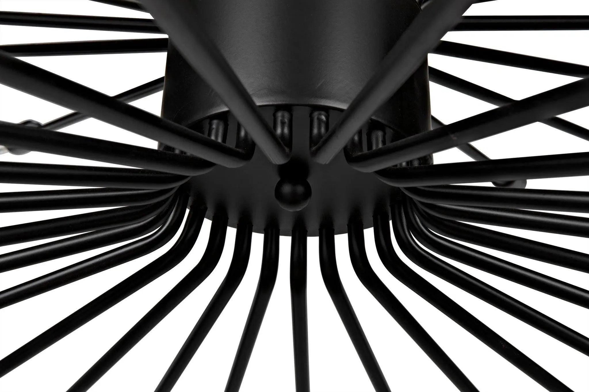Lampberto Chandelier, Black Steel