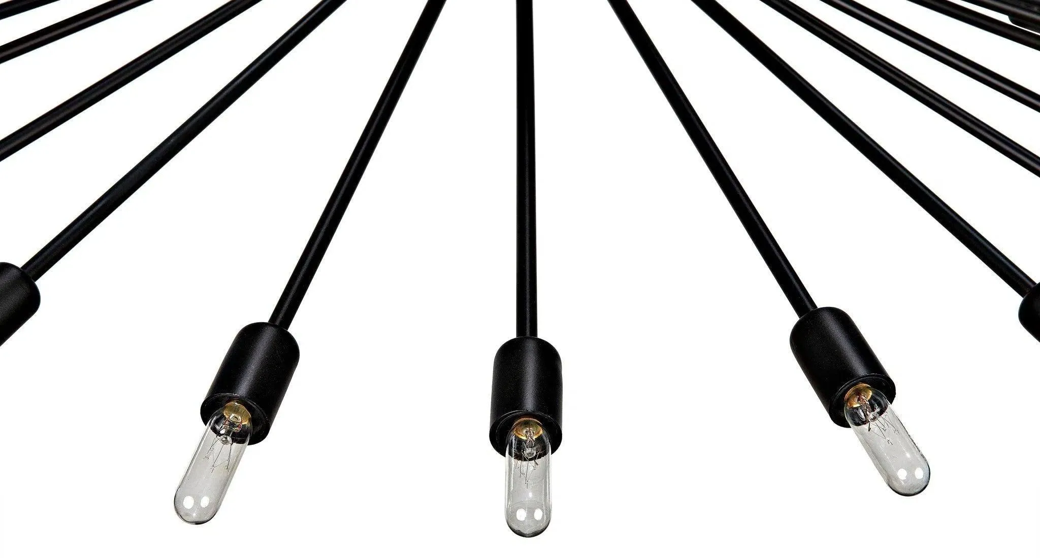 Lampberto Chandelier, Black Steel