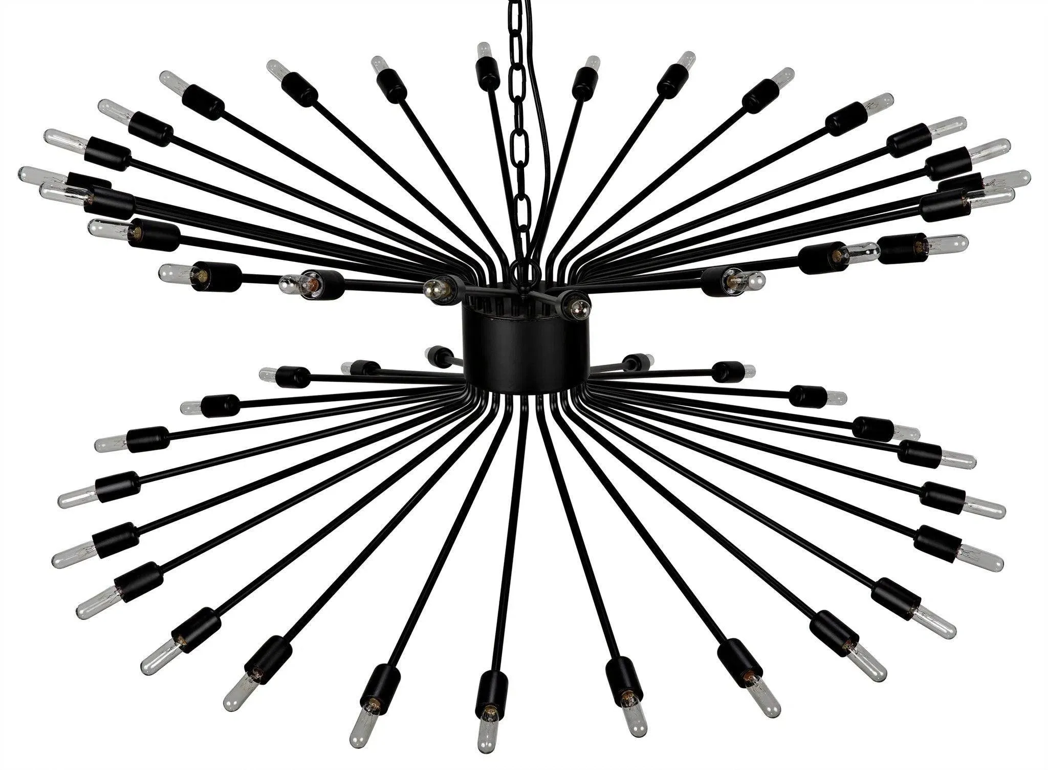 Lampberto Chandelier, Black Steel