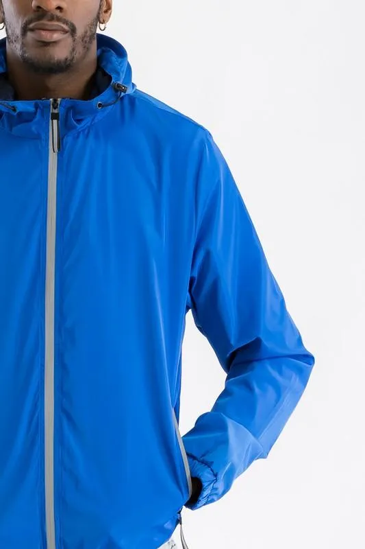 Mens Lightweight Hooded Windbreaker Jackets