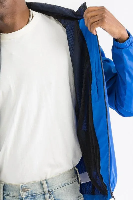 Mens Lightweight Hooded Windbreaker Jackets