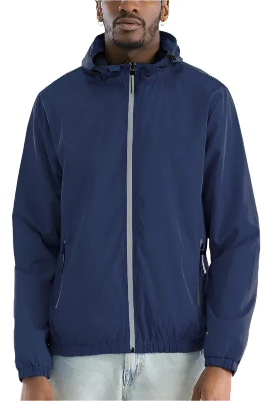 Mens Lightweight Hooded Windbreaker Jackets