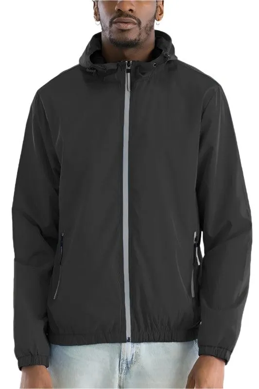 Mens Lightweight Hooded Windbreaker Jackets
