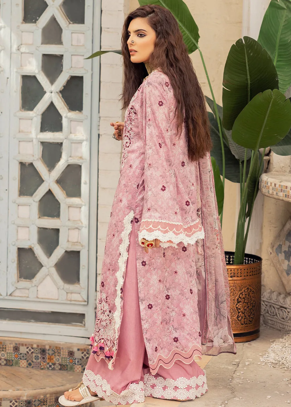 Pink Lawn Suit - Adan Libas - Dorian Eid Edit '23 - 5195-D5