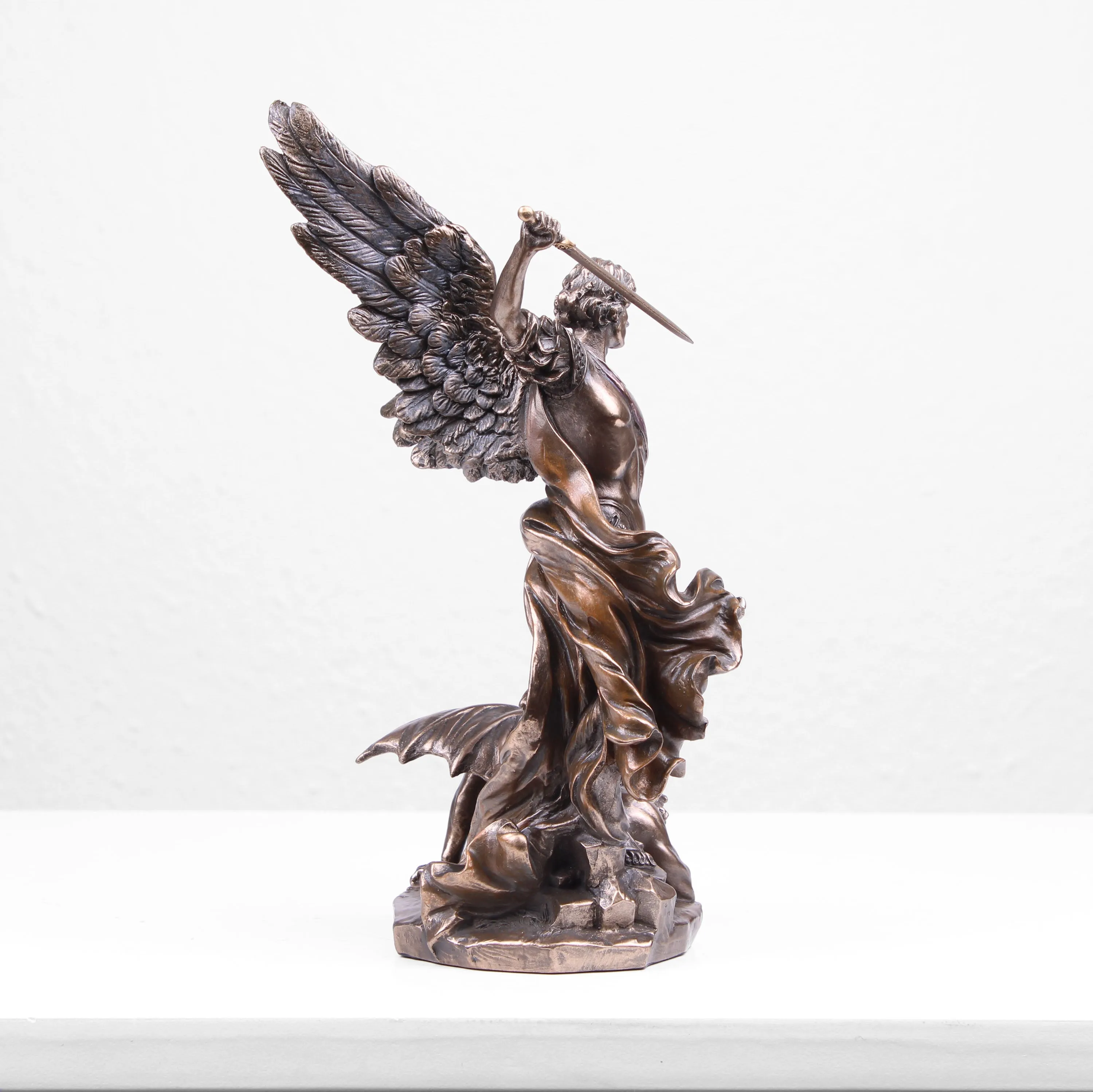 Saint Michael Sculpture (Cold Cast Bronze Statue)