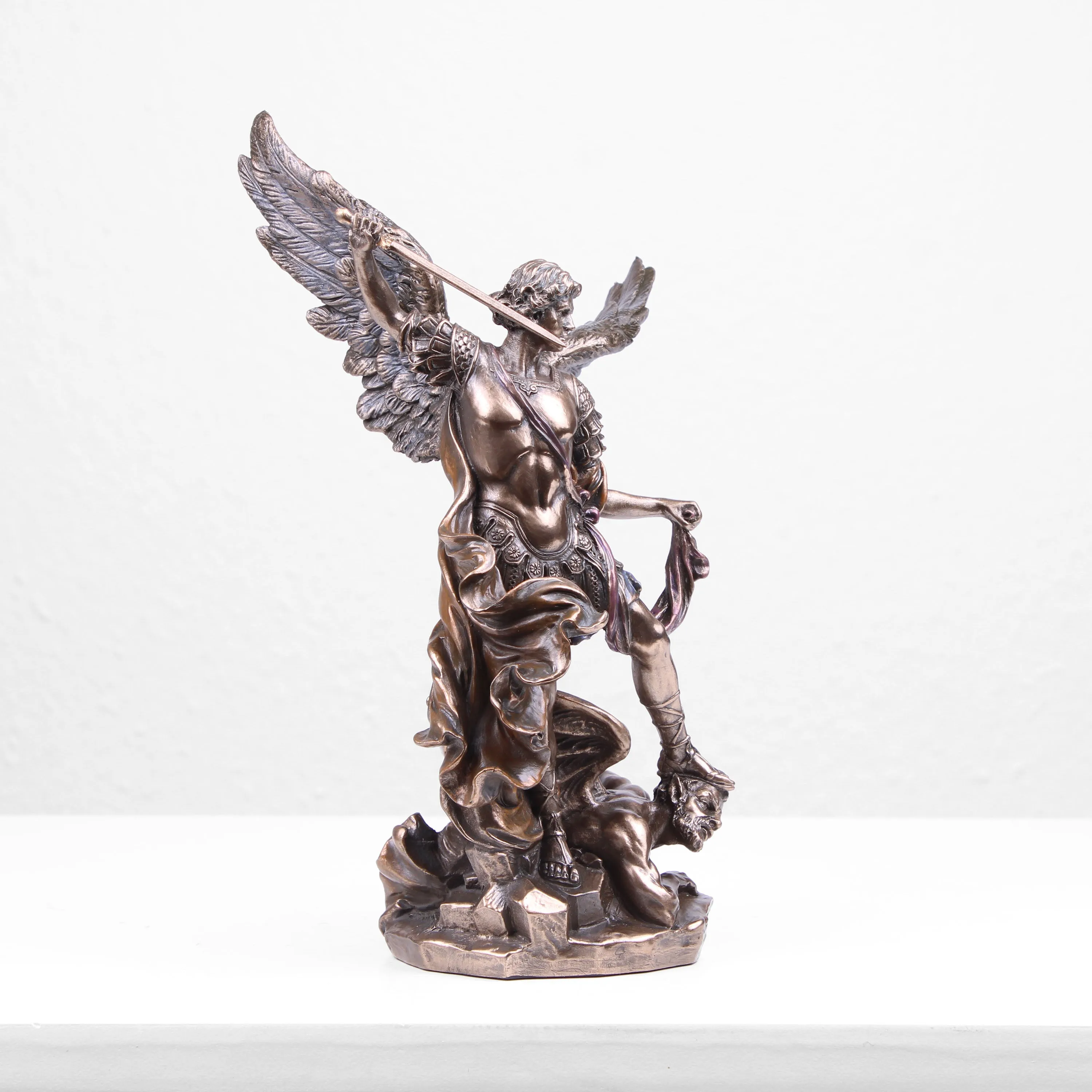 Saint Michael Sculpture (Cold Cast Bronze Statue)