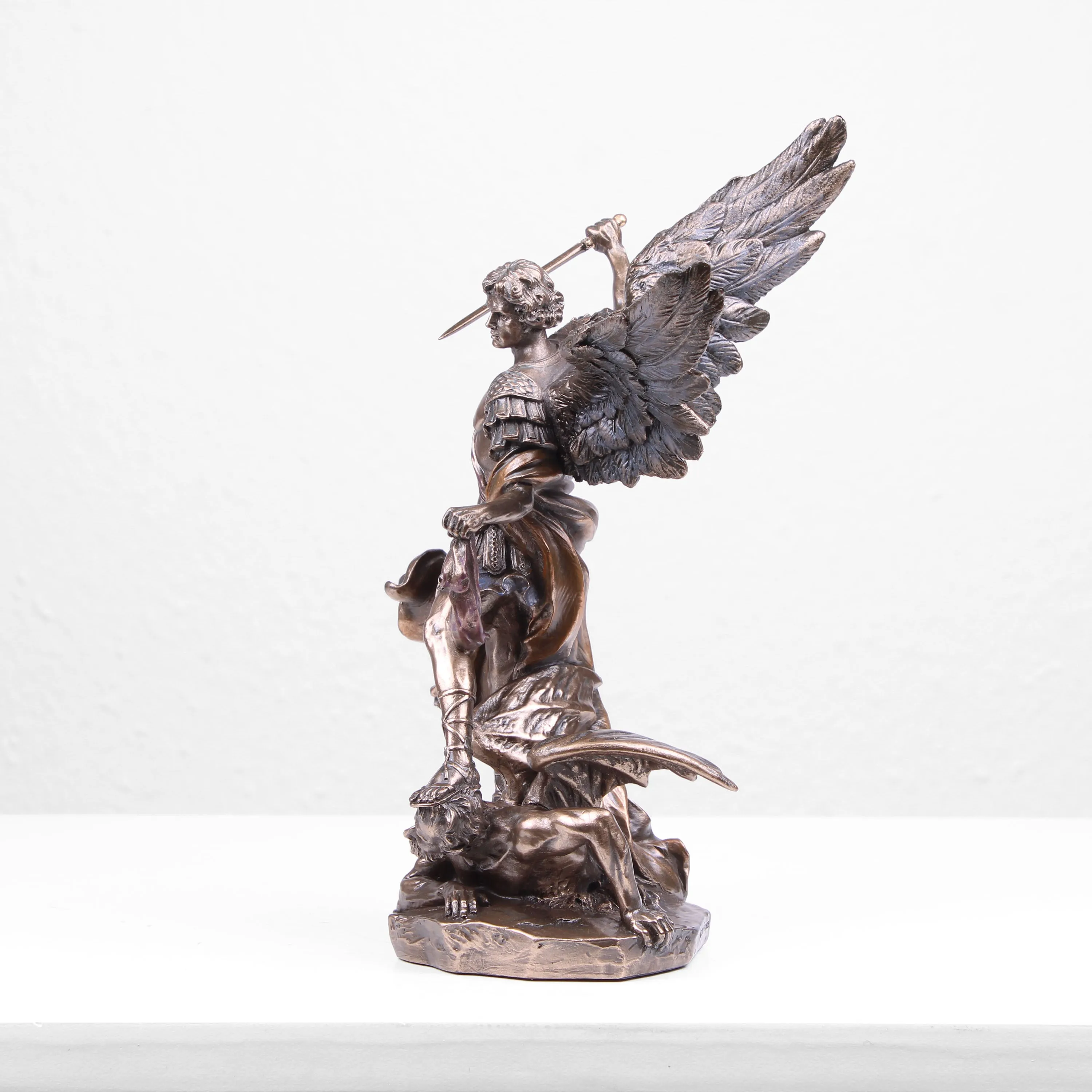 Saint Michael Sculpture (Cold Cast Bronze Statue)