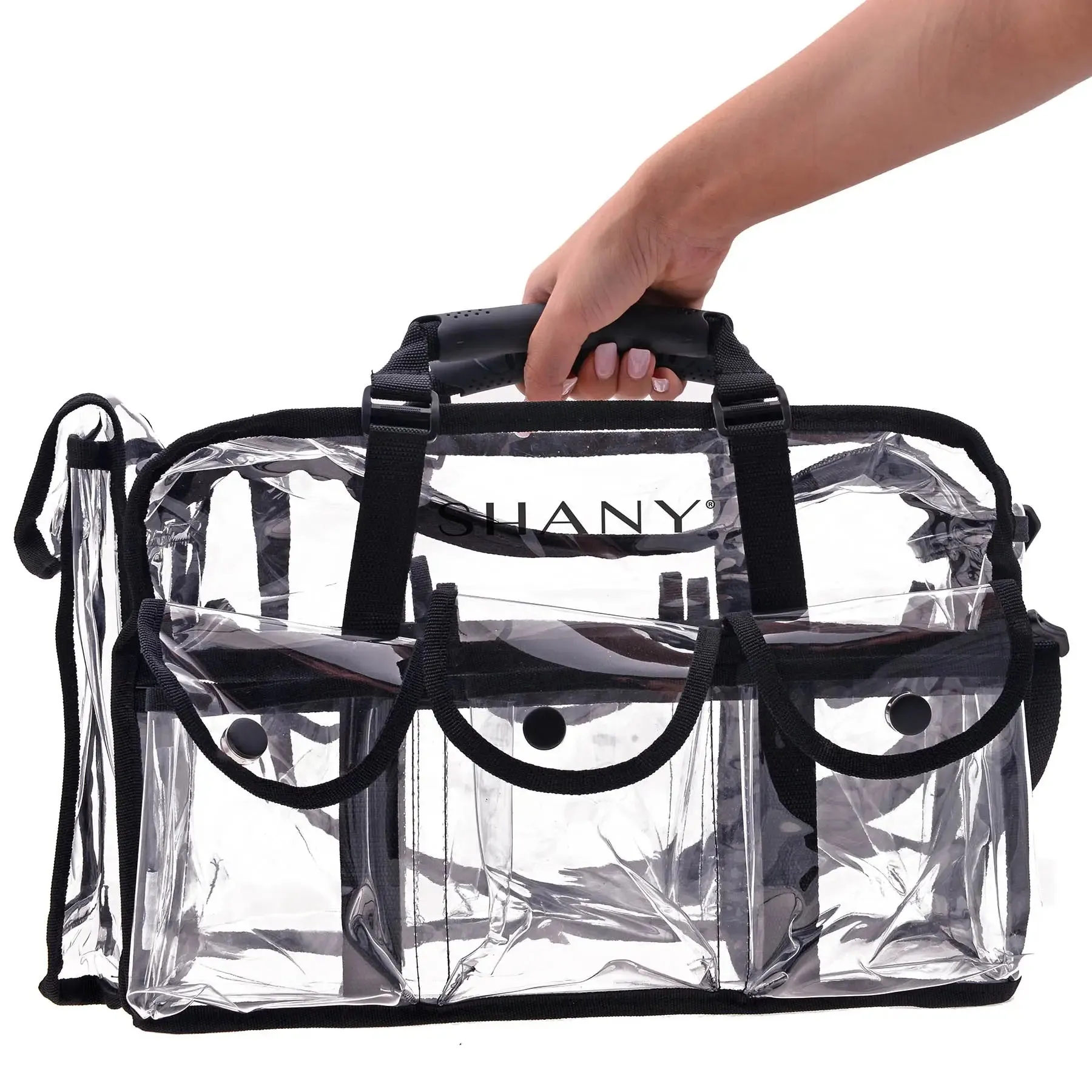 SHANY Large Clear Professional Make-Up Bag, 18" x 10" x 11"