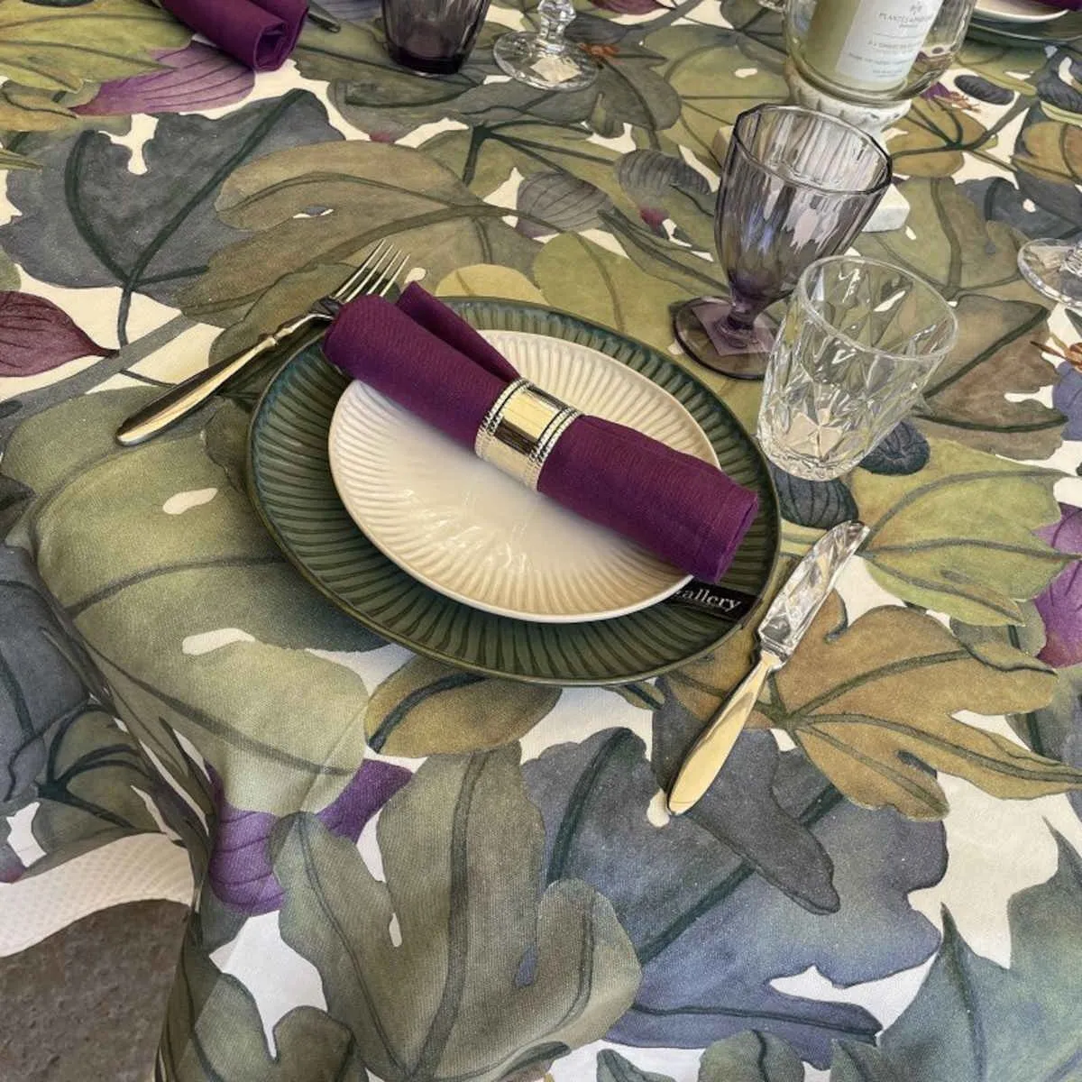 Tessitura Toscana Telerie Ficus Cotton Tablecloth 170cm x 270cm
