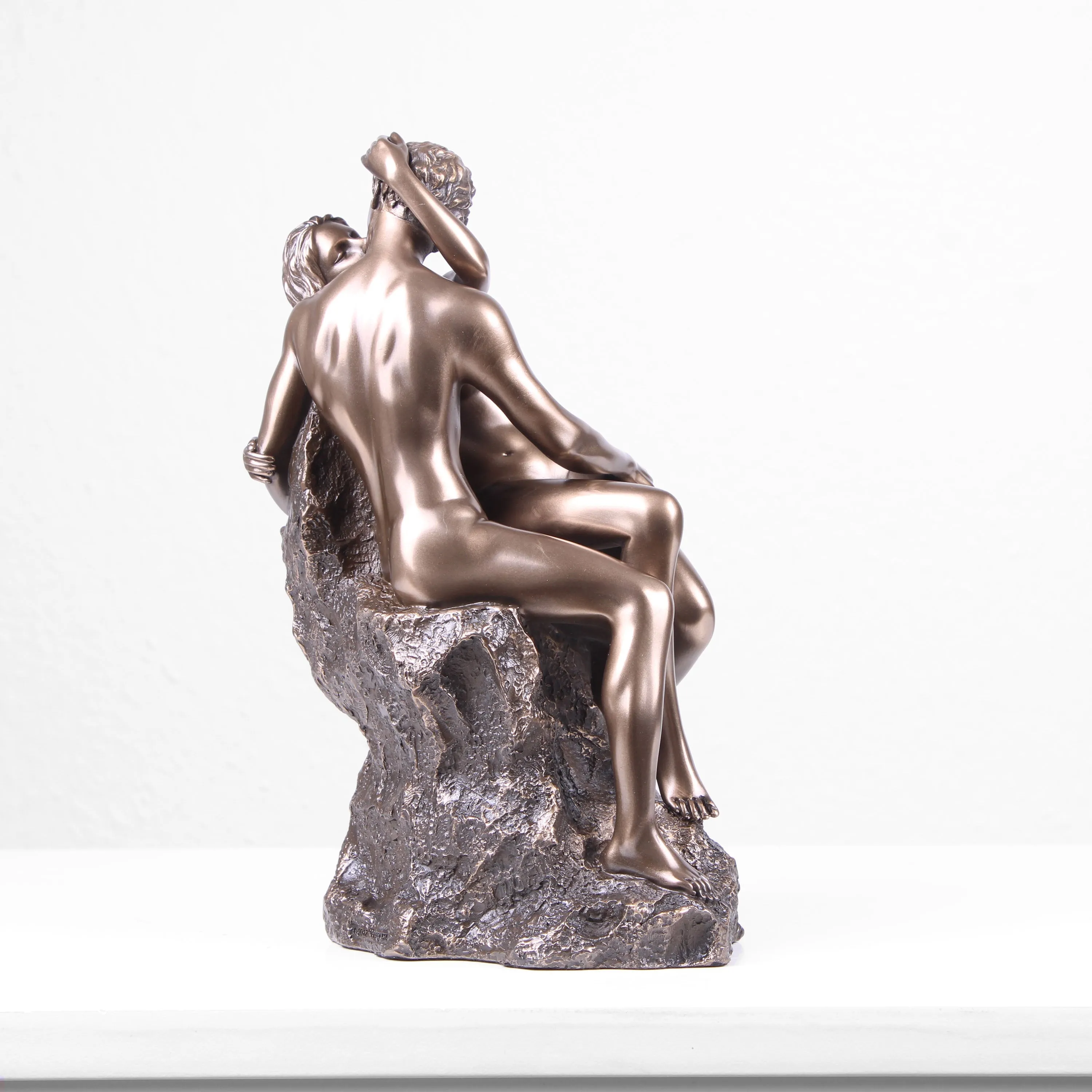 The Kiss Sculpture by Rodin (Cold Cast Bronze Statue)