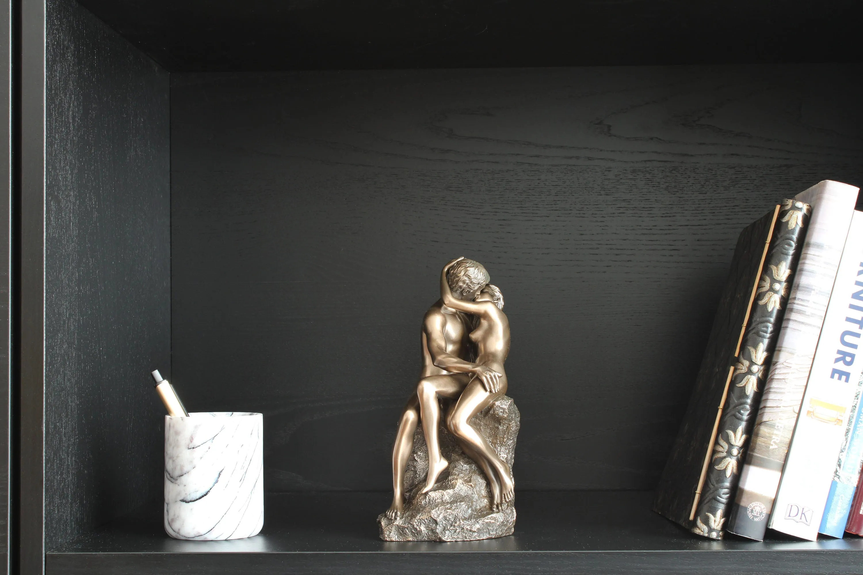 The Kiss Sculpture by Rodin (Cold Cast Bronze Statue)