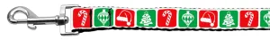 Timeless Christmas Nylon Dog Leash 5-8 Inch Wide 4ft Long