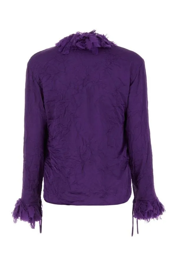 VERSACE | Purple polyester blouse