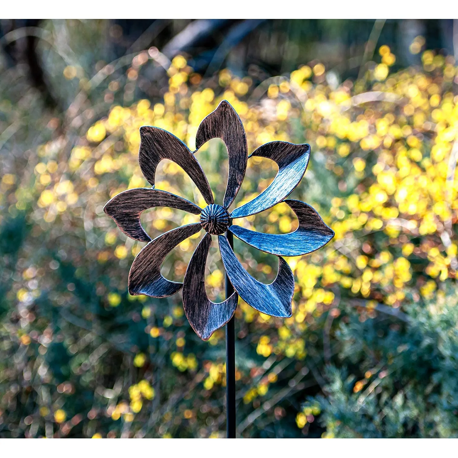 Wind Spinner Dahlia 61In Single Blade Easy Spinning Kinetic Wind Spinner For Outside