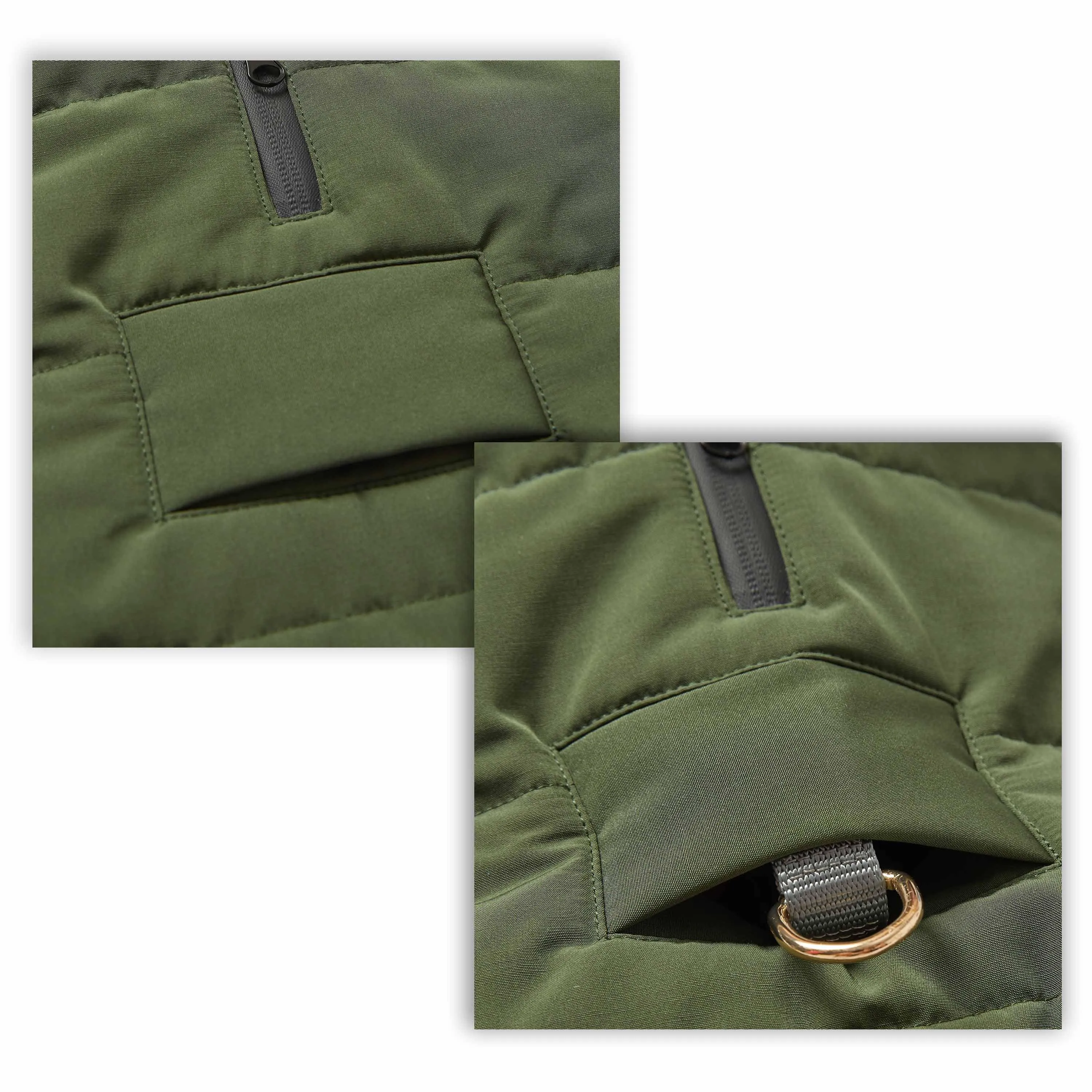 Windproof Waterproof Quilted Dog Puffer Jackets for Pets